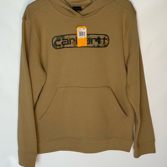 Carhartt Other - Carhartt Beige Camo Logo Hoodie Youth XL 18/20